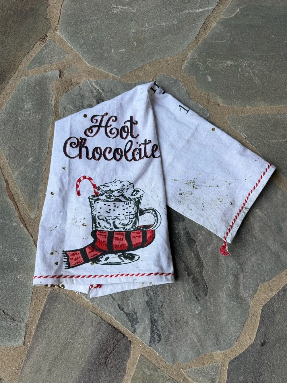 New🌟Anthropologie-Hot Chocolate Kitchen Towel - Recipe